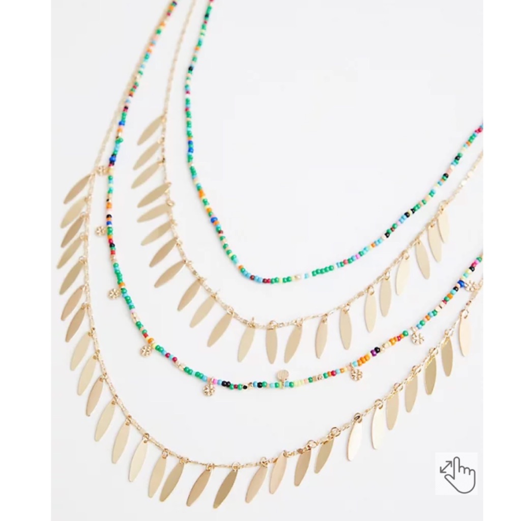 220 Nwt Torrid Gold Tone Multi Layered Necklace 8$